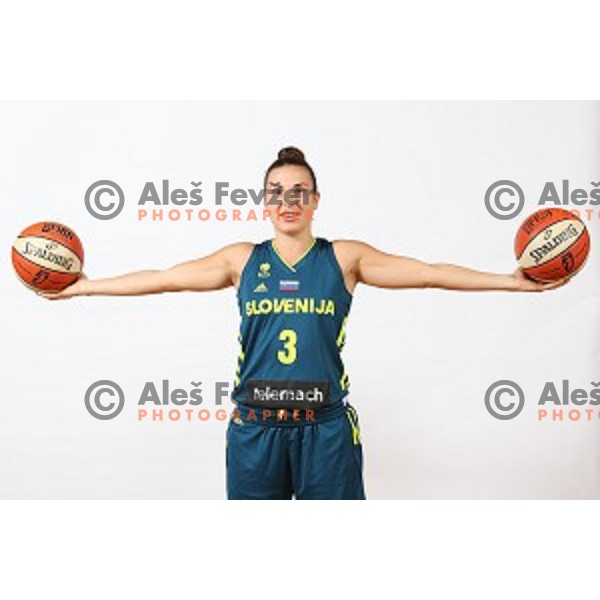 Teja Oblak of Slovenia Women\'s basketball team during photo shooting in hotel Thermana, Lasko, Slovenia on November 7, 2017