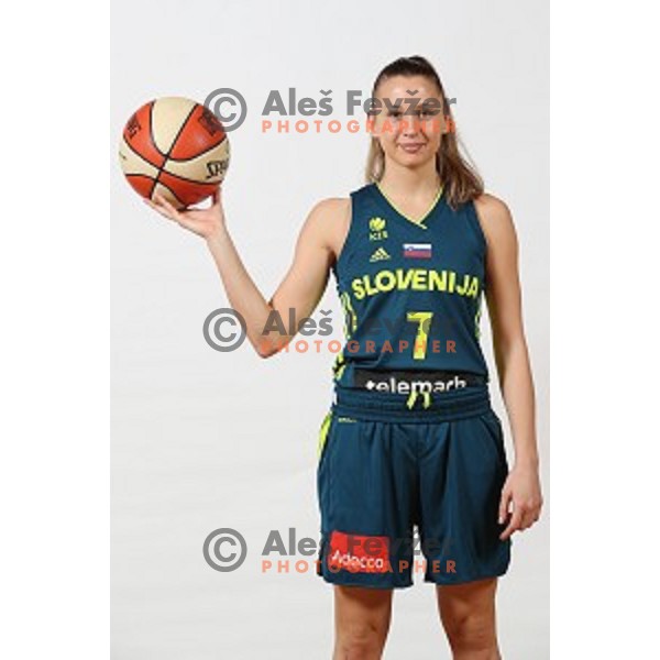 Rebeka Abramovic of Slovenia Women\'s basketball team during photo shooting in hotel Thermana, Lasko, Slovenia on November 7, 2017
