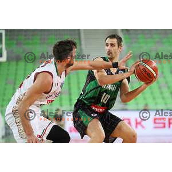 of Petrol Olimpija in action during FIBA Champions League basketball match between Petrol Olimpija and Umana Reyer Venezia in Stozice Hall, Ljubljana on November 7, 2017