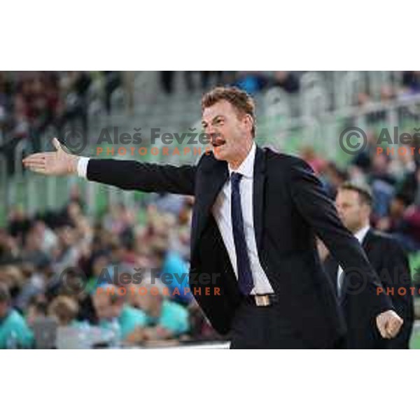 of Petrol Olimpija in action during FIBA Champions League basketball match between Petrol Olimpija and Umana Reyer Venezia in Stozice Hall, Ljubljana on November 7, 2017