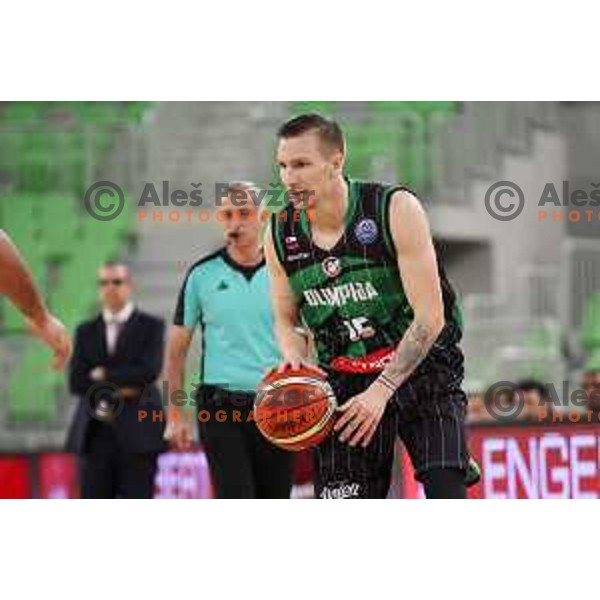of Petrol Olimpija in action during FIBA Champions League basketball match between Petrol Olimpija and Umana Reyer Venezia in Stozice Hall, Ljubljana on November 7, 2017