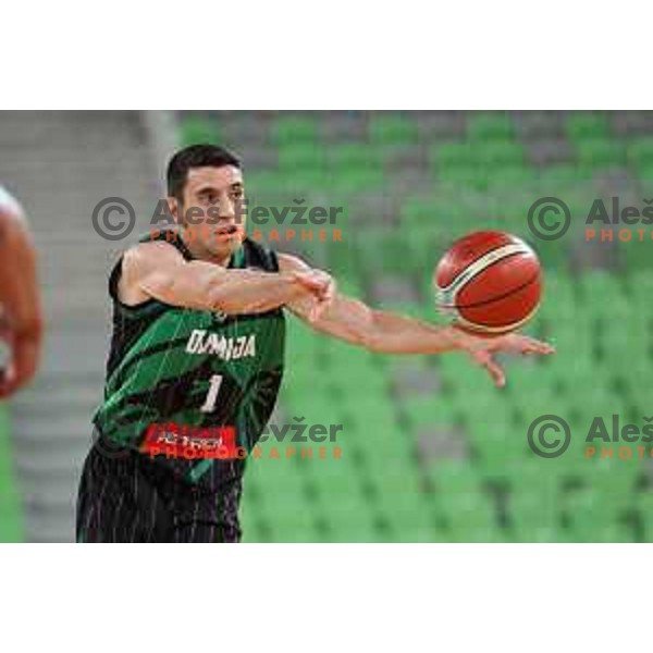 of Petrol Olimpija in action during FIBA Champions League basketball match between Petrol Olimpija and Umana Reyer Venezia in Stozice Hall, Ljubljana on November 7, 2017