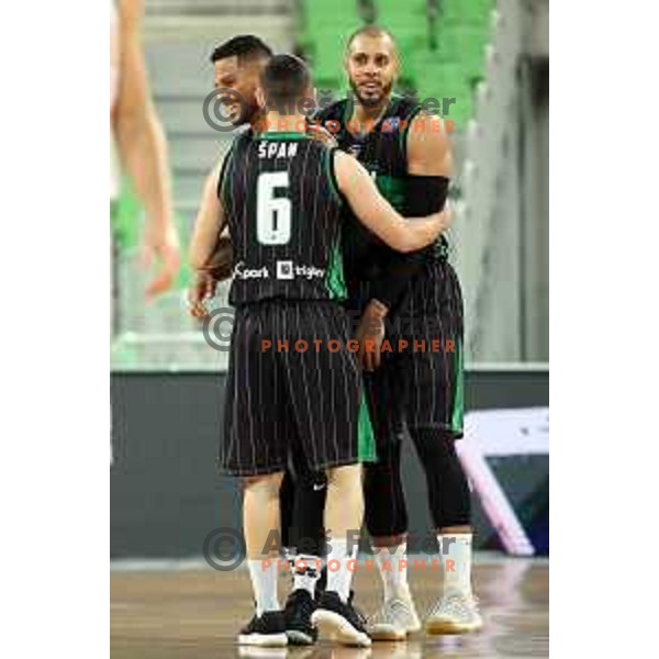 of Petrol Olimpija in action during FIBA Champions League basketball match between Petrol Olimpija and Umana Reyer Venezia in Stozice Hall, Ljubljana on November 7, 2017