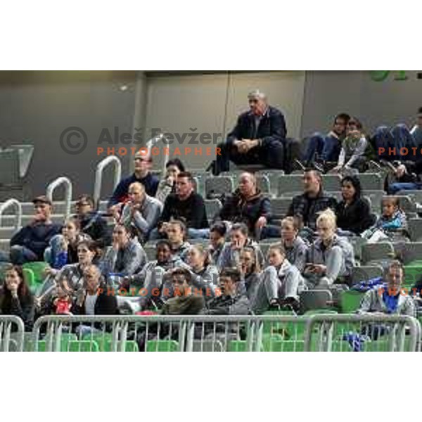 of Petrol Olimpija in action during FIBA Champions League basketball match between Petrol Olimpija and Umana Reyer Venezia in Stozice Hall, Ljubljana on November 7, 2017