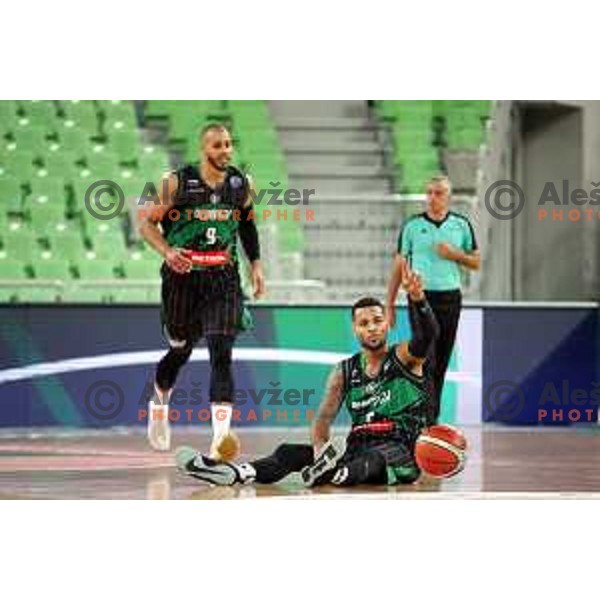 of Petrol Olimpija in action during FIBA Champions League basketball match between Petrol Olimpija and Umana Reyer Venezia in Stozice Hall, Ljubljana on November 7, 2017