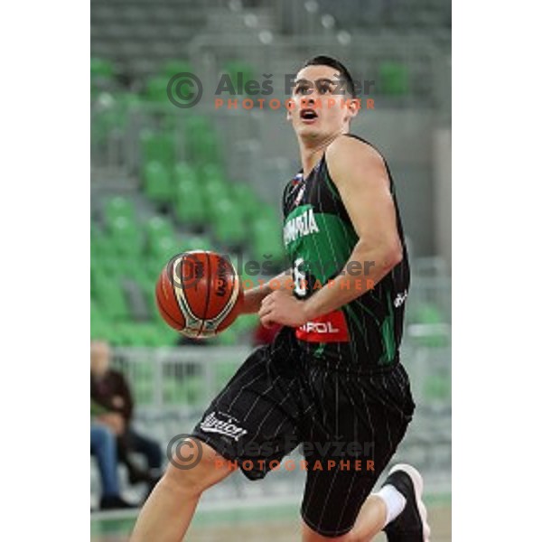 of Petrol Olimpija in action during FIBA Champions League basketball match between Petrol Olimpija and Umana Reyer Venezia in Stozice Hall, Ljubljana on November 7, 2017
