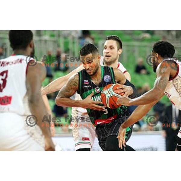 of Petrol Olimpija in action during FIBA Champions League basketball match between Petrol Olimpija and Umana Reyer Venezia in Stozice Hall, Ljubljana on November 7, 2017