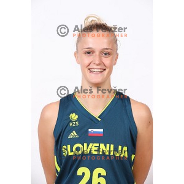 Larisa Ocvirk of Slovenia Women\'s basketball team during photo shooting in hotel Thermana, Lasko, Slovenia on November 7, 2017