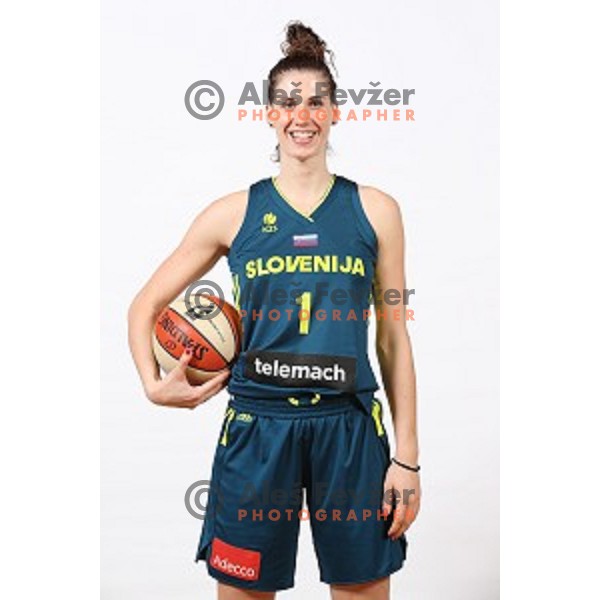 Eva Lisec of Slovenia Women\'s basketball team during photo shooting in hotel Thermana, Lasko, Slovenia on November 7, 2017