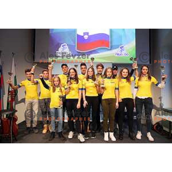 Evening of Cycling Stars with awards for best Slovenian cyclists at Ljubljana Castle, Slovenia on November 9, 2017
