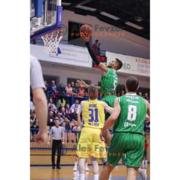 Devin Oliver in action during Nova KBM league basketball match between Sencur GGD and Petrol Olimpija in Sencur Sports Hall, Slovenia on November 10, 2017