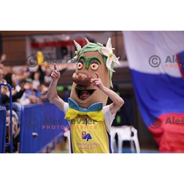 Krompirko in action during Nova KBM league basketball match between Sencur GGD and Petrol Olimpija in Sencur Sports Hall, Slovenia on November 10, 2017