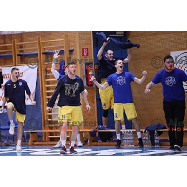 action during Nova KBM league basketball match between Sencur GGD and Petrol Olimpija in Sencur Sports Hall, Slovenia on November 10, 2017