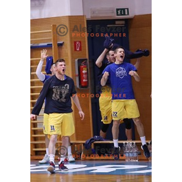 action during Nova KBM league basketball match between Sencur GGD and Petrol Olimpija in Sencur Sports Hall, Slovenia on November 10, 2017