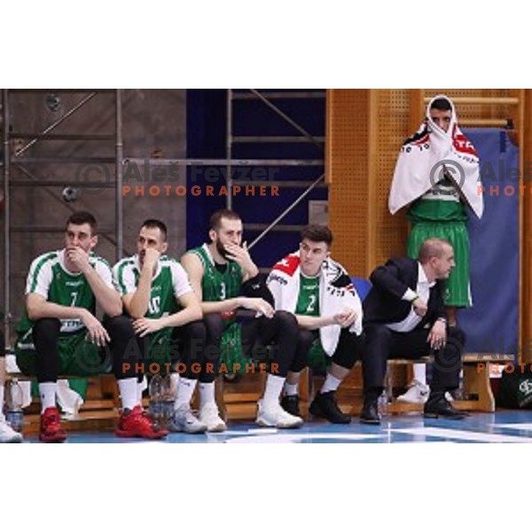 Bubnic, Lorbek,Radulovic, Barbaric, Kastrati during Nova KBM league basketball match between Sencur GGD and Petrol Olimpija in Sencur Sports Hall, Slovenia on November 10, 2017