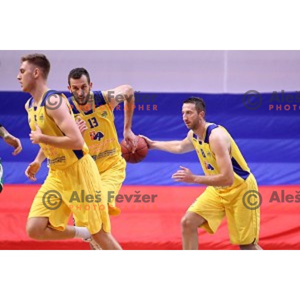 Ramo Rizvic of Sencur GGD in action during Nova KBM league basketball match between Sencur GGD and Petrol Olimpija in Sencur Sports Hall, Slovenia on November 10, 2017