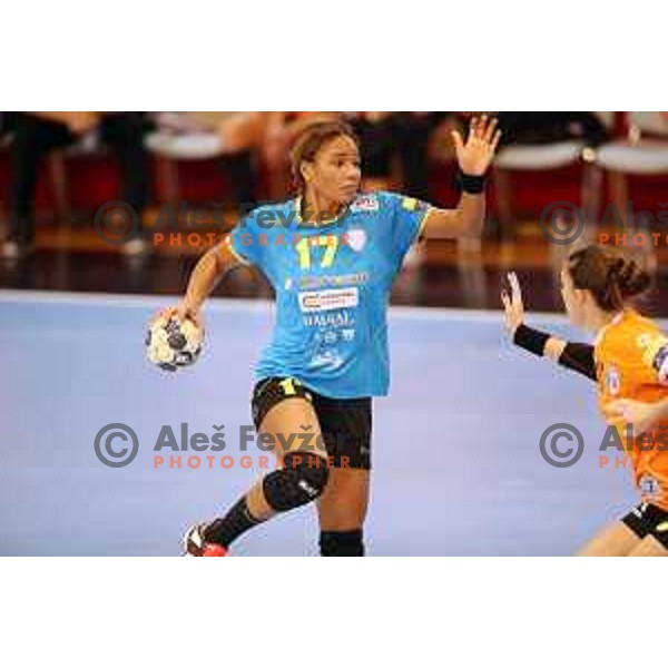 action during Women\'s EHF Champions League match between Krim Mercator (SLO) and CSM Bucuresti (ROM) in Kodeljevo Hall, Ljubljana on November 11, 2017