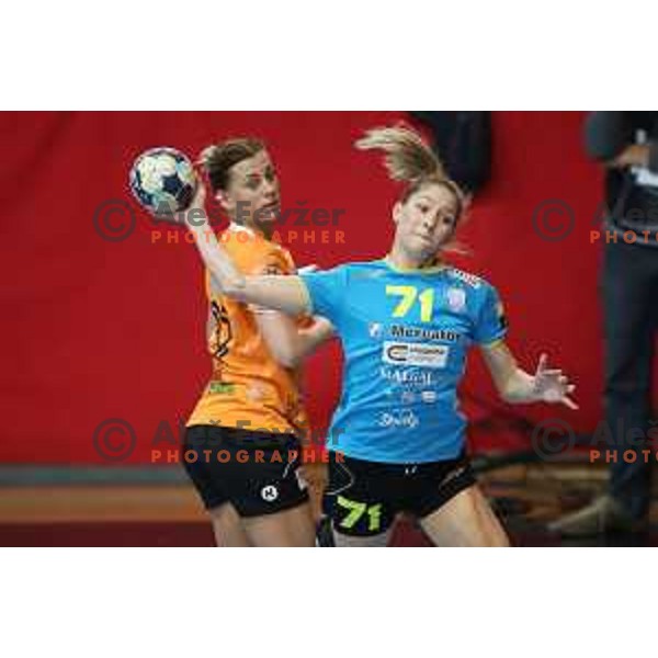 action during Women\'s EHF Champions League match between Krim Mercator (SLO) and CSM Bucuresti (ROM) in Kodeljevo Hall, Ljubljana on November 11, 2017
