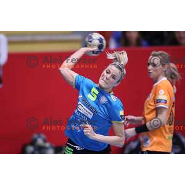 action during Women\'s EHF Champions League match between Krim Mercator (SLO) and CSM Bucuresti (ROM) in Kodeljevo Hall, Ljubljana on November 11, 2017