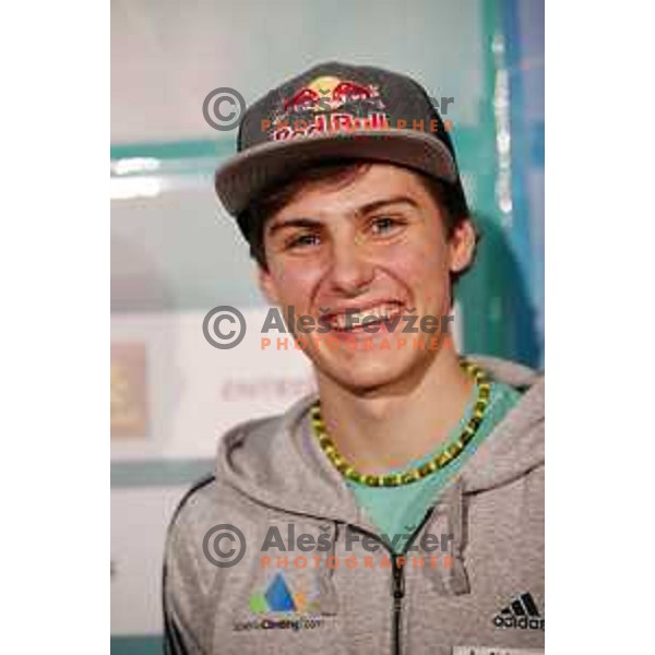 Domen Skofic (SLO) during IFSC Climbing World Cup Final in Zlato Polje Hall, Kranj, Slovenia on November 12, 2017