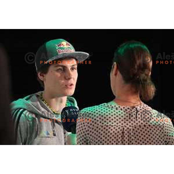 Domen Skofic (SLO) during IFSC Climbing World Cup Final in Zlato Polje Hall, Kranj, Slovenia on November 12, 2017