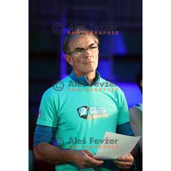 Tomo Cesen at IFSC Climbing World Cup Ladies Final and Overall World Cup for 2017 season in Zlato Polje Hall, Kranj, Slovenia on November 12, 2017