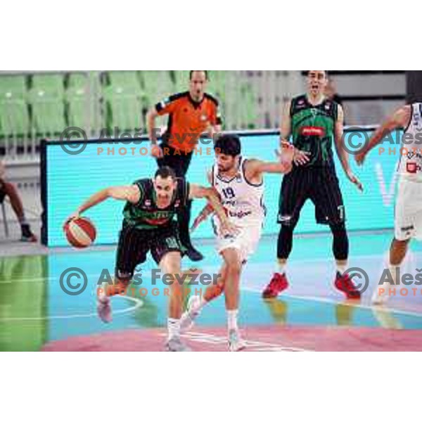 Domen Lorbek of Petrol Olimpija in action during ABA league basketball match between Petrol Olimpija and MZT Skopje Aerodrom in SRC Stozice, Ljubljana on November 12, 2017