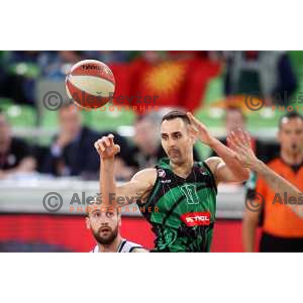 Domen Lorbek of Petrol Olimpija in action during ABA league basketball match between Petrol Olimpija and MZT Skopje Aerodrom in SRC Stozice, Ljubljana on November 12, 2017