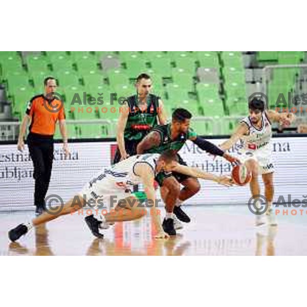 Devin Oliver of Petrol Olimpija in action during ABA league basketball match between Petrol Olimpija and MZT Skopje Aerodrom in SRC Stozice, Ljubljana on November 12, 2017