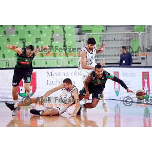 Devin Oliver of Petrol Olimpija in action during ABA league basketball match between Petrol Olimpija and MZT Skopje Aerodrom in SRC Stozice, Ljubljana on November 12, 2017
