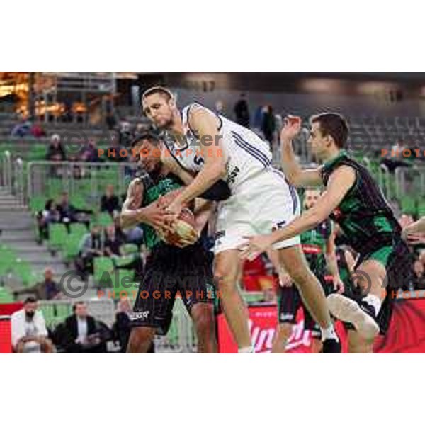 Devin Oliver of Petrol Olimpija in action during ABA league basketball match between Petrol Olimpija and MZT Skopje Aerodrom in SRC Stozice, Ljubljana on November 12, 2017
