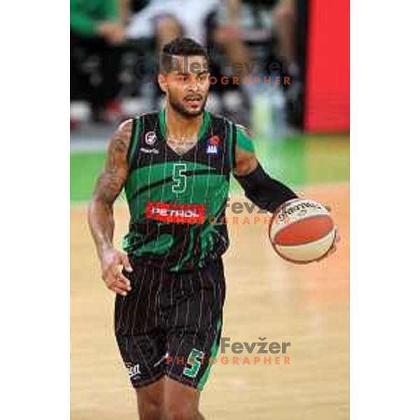 Devin Oliver of Petrol Olimpija in action during ABA league basketball match between Petrol Olimpija and MZT Skopje Aerodrom in SRC Stozice, Ljubljana on November 12, 2017