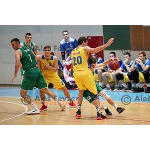 Luka Voncina in action during Nova KBM league basketball match between Hopsi Polzela and Ilirija in Polzela Sports Hall, Slovenia on November 11, 2017