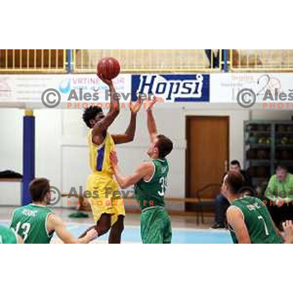 action during Nova KBM league basketball match between Hopsi Polzela and Ilirija in Polzela Sports Hall, Slovenia on November 11, 2017