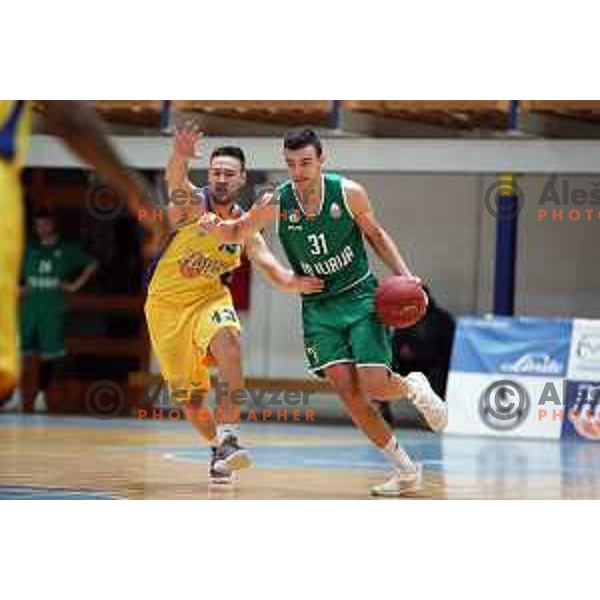 Zan Mark Sisko in action during Nova KBM league basketball match between Hopsi Polzela and Ilirija in Polzela Sports Hall, Slovenia on November 11, 2017
