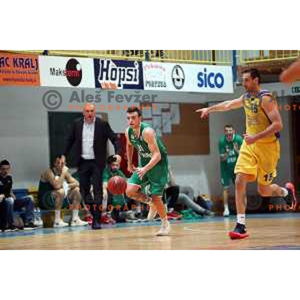Zan Mark Sisko in action during Nova KBM league basketball match between Hopsi Polzela and Ilirija in Polzela Sports Hall, Slovenia on November 11, 2017