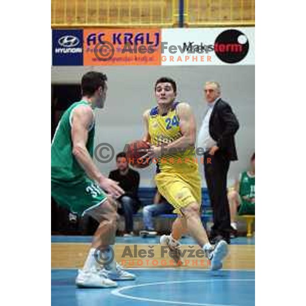 Tjaz Rotar in action during Nova KBM league basketball match between Hopsi Polzela and Ilirija in Polzela Sports Hall, Slovenia on November 11, 2017
