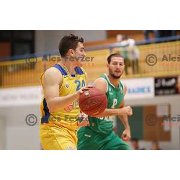 Tjaz Rotar in action during Nova KBM league basketball match between Hopsi Polzela and Ilirija in Polzela Sports Hall, Slovenia on November 11, 2017