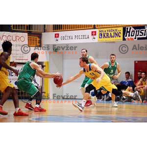 action during Nova KBM league basketball match between Hopsi Polzela and Ilirija in Polzela Sports Hall, Slovenia on November 11, 2017