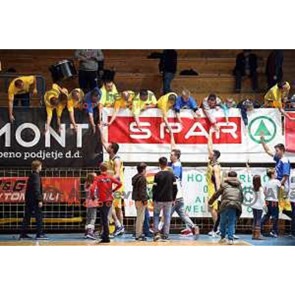 action during Nova KBM league basketball match between Hopsi Polzela and Ilirija in Polzela Sports Hall, Slovenia on November 11, 2017