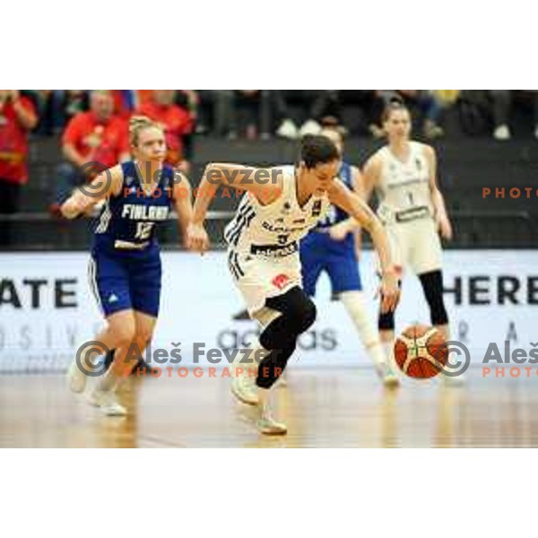 Nika Baric in action during FIBA Women\'s EuroBasket 2019 Qualifiers match between Slovenia and Finland in Celje, Slovenia on November 15, 2017