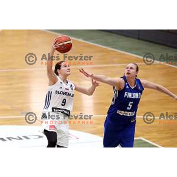 Nika Baric in action during FIBA Women\'s EuroBasket 2019 Qualifiers match between Slovenia and Finland in Celje, Slovenia on November 15, 2017