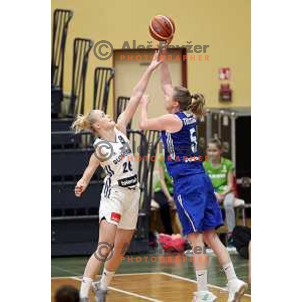 Larisa Ocvirk in action during FIBA Women\'s EuroBasket 2019 Qualifiers match between Slovenia and Finland in Celje, Slovenia on November 15, 2017