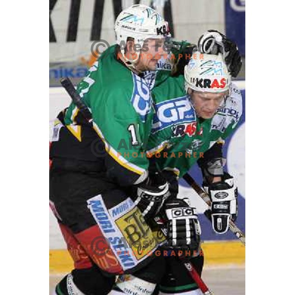 Sivic and Loboda celebrating goal