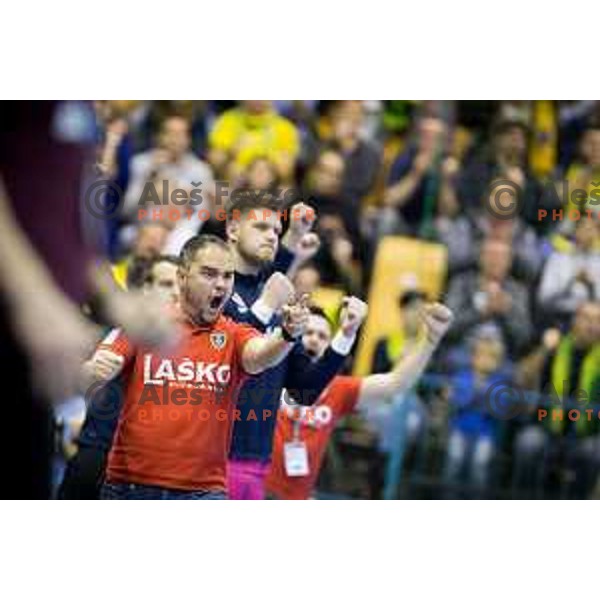 Branko Tamse, head coach of Celje during EHF Champions League 2017/18 handball match between Celje PL and Kiel, played in Arena Zlatorog, Celje, Slovenia on November 19, 2017