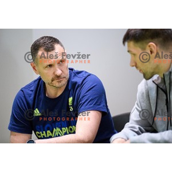 Rado Trifunovic in action during training of the Slovenian national basketball team in Arena Stozice, Ljubljana, Slovenia on November 20, 2017