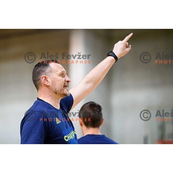 Rado Trifunovic in action during training of the Slovenian national basketball team in Arena Stozice, Ljubljana, Slovenia on November 20, 2017