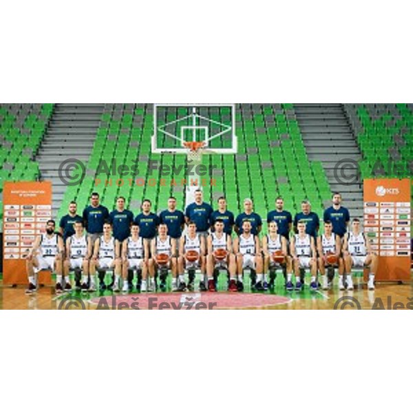 Team Slovenia in action during training of the Slovenian national basketball team in Arena Stozice, Ljubljana, Slovenia on November 21, 2017