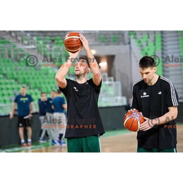 Sasa Zagorac in action during training of the Slovenian national basketball team in Arena Stozice, Ljubljana, Slovenia on November 21, 2017