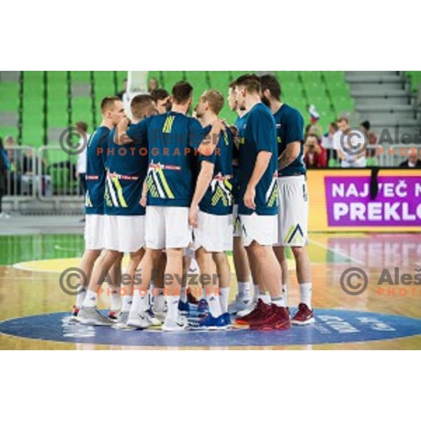 Team Slovenia in action during FIBA Basketball World Cup 2019 European qualifiers basketball match between Slovenia and Belarus, Stozice Arena, Ljubljana, Slovenia on November 24, 2017